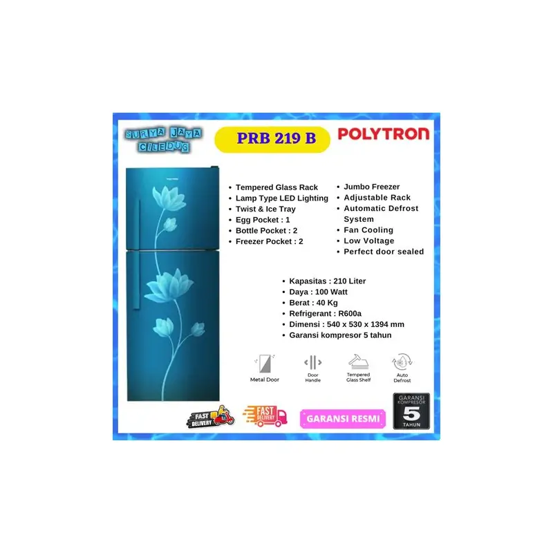 Polytron PRB-219 - Kulkas 2 Pintu