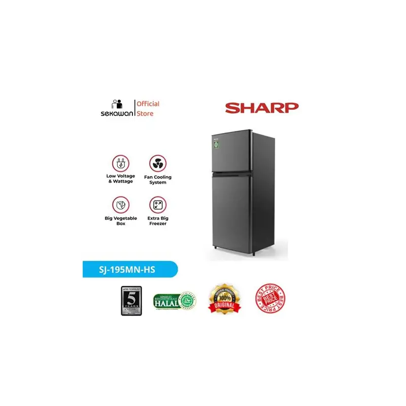 Sharp SJ-195MN-HS - Kulkas 2 Pintu