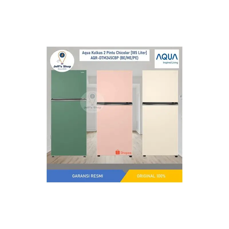 Aqua AQR-DTM245CBP - Kulkas 2 Pintu